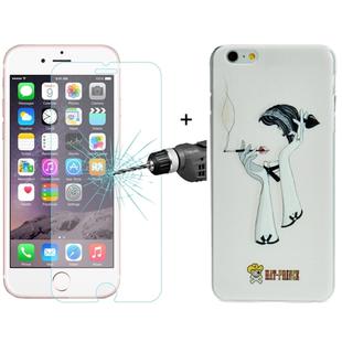 ENKAY Hat-Prince 2 in 1 Creative Character Pattern Hard Case + 0.26mm 9H+ Surface Hardness 2.5D Explosion-proof Tempered Glass Film for iPhone 6 Plus & 6s Plus