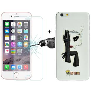 ENKAY Hat-Prince 2 in 1 Creative Character Pattern Hard Case + 0.26mm 9H+ Surface Hardness 2.5D Explosion-proof Tempered Glass Film for iPhone 6 Plus & 6s Plus