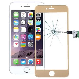 0.26mm 9H+ Surface Hardness 2.5D Curved Surface Full Screen Cover Explosion-proof Tempered Glass Film for iPhone 6s(Gold)