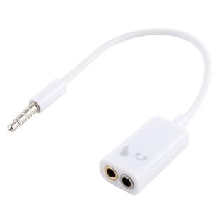 3.5mm Aux Audio Splitter Cable, Compatible with Phones, Tablets, Headphones, MP3 Player, Car/Home Stereo & More(White)