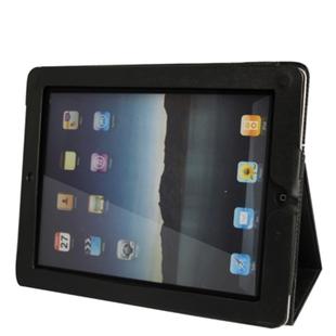 High Quality Leather Case with Holder for iPad 2(Black)