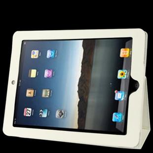High Quality Leather Case with Holder for iPad 2(White)