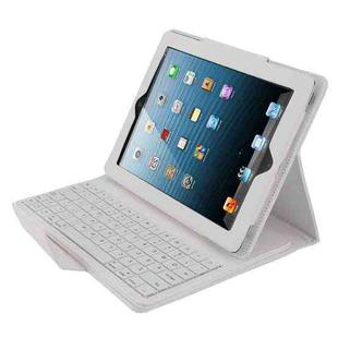 Bluetooth 3.0 Keyboard with Detachable Leather Tablet Case for iPad 4 / 3 / 2(White)