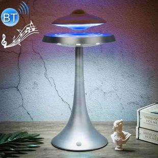 WB-91 360 Degree Autorotation Magnetic Levitation UFO Bluetooth Speaker with Desk Lamp, Support Touch & Hands-free Call(Silver)