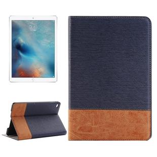 Cross & Sheepskin Texture Horizontal Flip Leather Case with Holder & Card Slots & Wallet for iPad Pro 12.9 inch(Dark Blue)