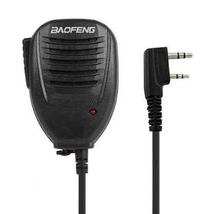 Baofeng Clip-on Speaker Microphone for Walkie Talkies, 3.5mm + 2.5mm Earphone + Mic Plug(Black)