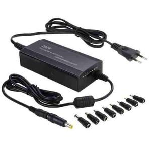 100W Notebook Power Adapter with Car Charger Cable, EU Plug(Black)
