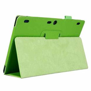 Litchi Texture Horizontal Flip Solid Color Leather Case with Two-Folding Holder for Lenovo Tab2 A10-70(Green)