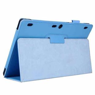Litchi Texture Horizontal Flip Solid Color Leather Case with Two-Folding Holder for Lenovo Tab2 A10-70(Blue)