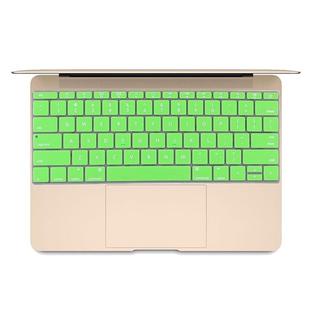 Soft 12 inch Silicone Keyboard Protective Cover Skin for new MacBook, American Version(Green)