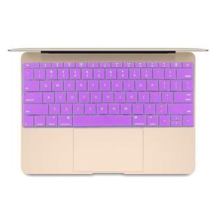 Soft 12 inch Silicone Keyboard Protective Cover Skin for new MacBook, American Version(Purple)