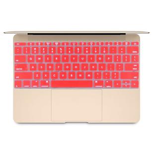 Soft 12 inch Silicone Keyboard Protective Cover Skin for new MacBook, American Version(Red)