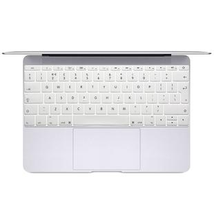 Soft 12 inch Translucent Colorized Keyboard Protective Cover Skin for new MacBook, European Version(White)