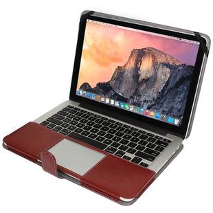 Notebook Leather Case with Snap Fastener for 13.3 inch MacBook Pro Retina(Brown)