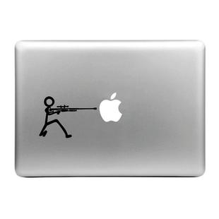 Hat-Prince Machine Gun and the Apple Pattern Removable Decorative Skin Sticker for MacBook Air / Pro / Pro with Retina Display, Size: S
