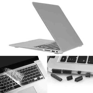 ENKAY for Macbook Air 11.6 inch (US Version) / A1370 / A1465 Hat-Prince 3 in 1 Frosted Hard Shell Plastic Protective Case with Keyboard Guard & Port Dust Plug(Silver)