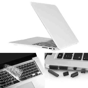 ENKAY for Macbook Air 13.3 inch (US Version) / A1369 / A1466 Hat-Prince 3 in 1 Frosted Hard Shell Plastic Protective Case with Keyboard Guard & Port Dust Plug(White)
