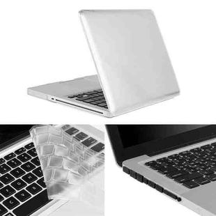 ENKAY for Macbook Pro 13.3 inch (US Version) / A1278 Hat-Prince 3 in 1 Crystal Hard Shell Plastic Protective Case with Keyboard Guard & Port Dust Plug(White)