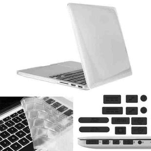 ENKAY for Macbook Pro Retina 13.3 inch (US Version) / A1425 / A1502 Hat-Prince 3 in 1 Crystal Hard Shell Plastic Protective Case with Keyboard Guard & Port Dust Plug(White)