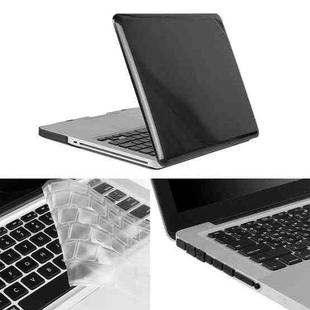 ENKAY for Macbook Pro 15.4 inch (US Version) / A1286 Hat-Prince 3 in 1 Crystal Hard Shell Plastic Protective Case with Keyboard Guard & Port Dust Plug(Black)