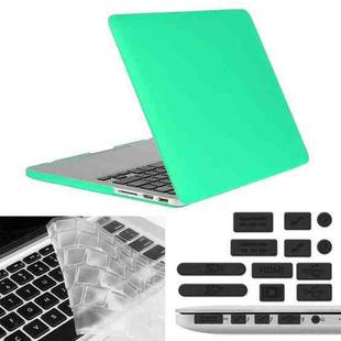 ENKAY for Macbook Pro Retina 13.3 inch (US Version) / A1425 / A1502 Hat-Prince 3 in 1 Frosted Hard Shell Plastic Protective Case with Keyboard Guard & Port Dust Plug(Green)