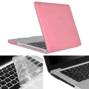 ENKAY for Macbook Pro 15.4 inch (US Version) / A1286 Hat-Prince 3 in 1 Frosted Hard Shell Plastic Protective Case with Keyboard Guard & Port Dust Plug(Pink)