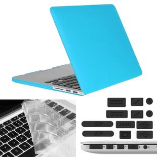 ENKAY for Macbook Pro Retina 15.4 inch (US Version) / A1398 Hat-Prince 3 in 1 Frosted Hard Shell Plastic Protective Case with Keyboard Guard & Port Dust Plug(Blue)