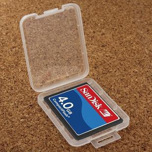 100Pcs Transparent Plastic Storage Card Box for Compact Flash Card / CF Card(Transparent)