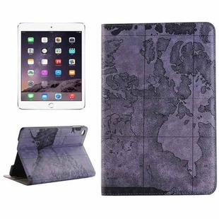 Map Pattern Horizontal Flip Smart Leather Case with Holder & Card Slots & Wallet for iPad Mini 4, Random Delivery(Grey)