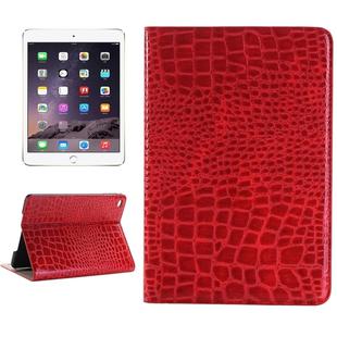 Crocodile Texture Horizontal Flip Smart Leather Case with Holder & Card Slots & Wallet for iPad Mini 4(Red)