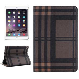 Grid Texture Horizontal Flip Smart Leather Case with Holder & Card Slots & Wallet for iPad Mini 4(Brown)