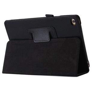 Litchi Texture Horizontal Flip PU Leather Protective Case with Holder for iPad mini 4(Black)