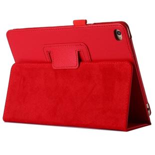 Litchi Texture Horizontal Flip PU Leather Protective Case with Holder for iPad mini 4(Red)