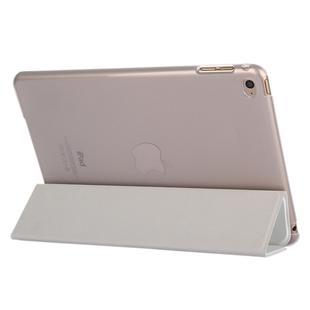 Horizontal Flip Leather Case with Three-Folding Holder & Sleep / Wake-up Function for iPad mini 4(White)