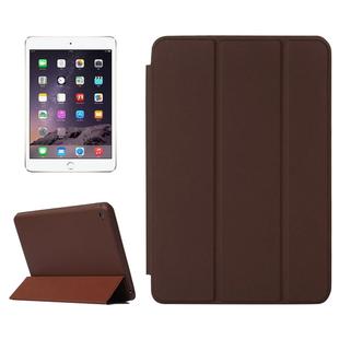 Horizontal Flip Solid Color Leather Case with Holder & Sleep / Wake-up Function for iPad mini 4(Brown)