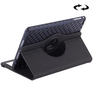 Denim Texture Horizontal Flip Solid Color Leather Case with 360 Degrees Rotation Holder & Card Slots & Wallet for iPad mini 4(Black)