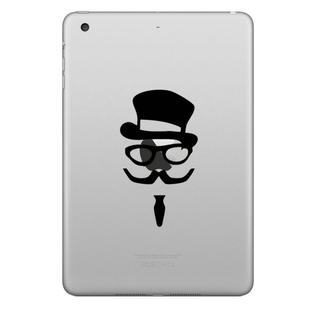 ENKAY Hat-Prince Tie Gentleman Pattern Removable Decorative Skin Sticker for iPad mini / 2 / 3 / 4