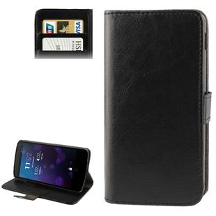 Crazy Horse Texture Leather Case with Credit Card Slot & Holder for  Google Nexus 5 (Black)