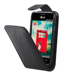 Vertical Flip Leather Case for LG L40(Black)