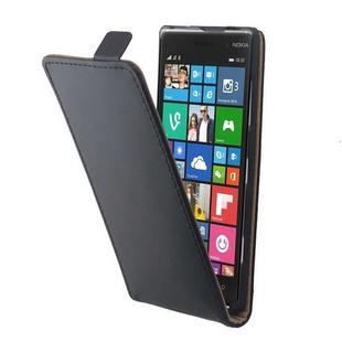 Vertical Flip Magnetic Button Leather Case for Nokia Lumia 830
