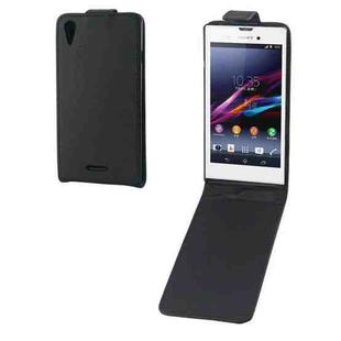 Vertical Flip Leather Case for Sony Xperia T3 / M50W(Black)