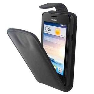 Vertical Flip Magnetic Button Leather Case for Huawei Y330