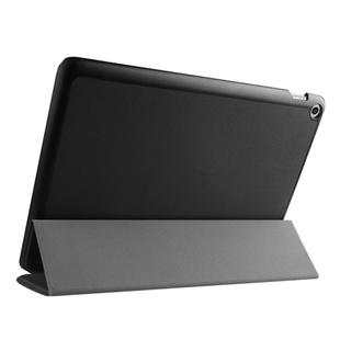 Custer Texture Horizontal Flip Leather Case with 3-folding Holder for ASUS ZenPad 10 / Z300(Black)