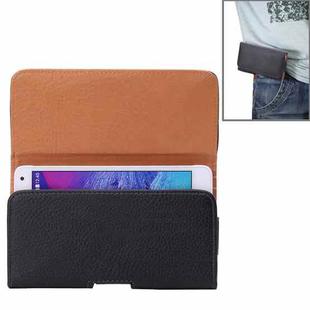 5.5 inch Horizontal Style Litchi Texture Waist Bag with Back Splint for Huawei Honor 7i / Honor 6 Plus / P8 / N3 / N2 / N1 & Sony Xperia Z5 / Z4 / Z2 / Z1(Black)