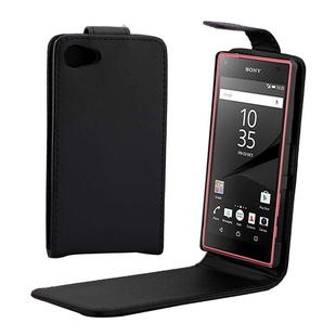 Vertical Flip Magnetic Buckle PU Leather Case for Sony Xperia Z5 Compact / Z5 mini / E5803 / E5823(Black)