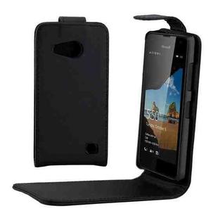 Vertical Flip Magnetic Buckle PU Leather Case for Microsoft Lumia 550(Black)