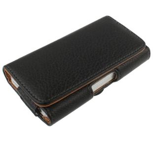 Universal Mobile Phone Leather Case / Bag with Clip for iPhone , Size: 120 x 60 x 25mm(Black)