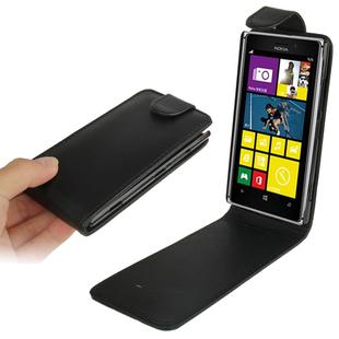 Pure Color Vertical Flip Leather Case for Nokia Lumia 925 (Black)