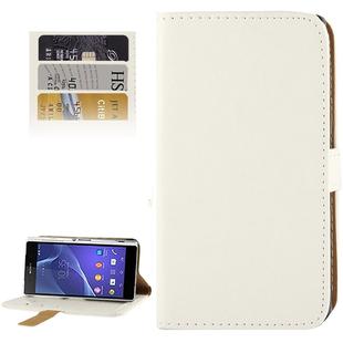 Horizontal Flip Leather Magnetic Buckle Case for Sony Xperia Z2 / L50w (White)