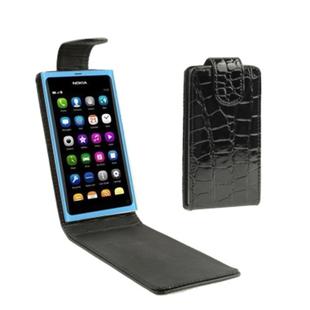 Crocodile Texture High Quality Vetical Flip PU Leather Case for Nokia N9